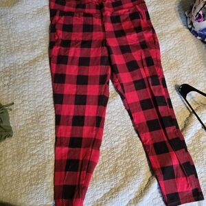 Torrid Red and Black Checkered Pants